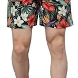 style quotient Men Black Floral Printed Swim Shorts-picture-11