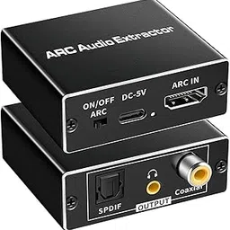 Tobo HDMI ARC Audio Extractor, 192KHz HDMI Adapter Support Only ARC TV to Digital SPDIF + Coaxial + Analog 3.5mm Stereo Audio Converter for Soundbar TD-901H-image-32