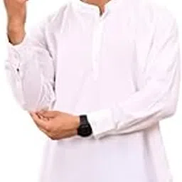 crystal sky Airy Linen Pure Cotton Short Kurta for Men Stylish Chinese Collar Full Sleeves Men Kurta Shirt for Festive & Daily Casual Office Formal Wear-picture-25