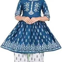 Kid Girls Printed Rayon naira Clothing Set-picture-56