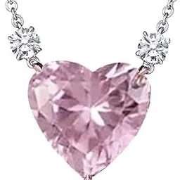 peora Silver Plated American Diamond Studded Heart Shape Pendant Chain Necklace Stylish Casual Fashion Jewellery Gift for Women|Rakhi Rakshabandhan Gift for Sister Bhabhi, Gifts for Women-picture-15