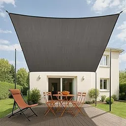 HIPPO 180 GSM Shade Sail with PP Band Sun Shade UV Block for Canopy Cover, Outdoor Patio, Garden, Pergola, Balcony Tent (10FTX16.5FT, Pebble Grey)-picture-11