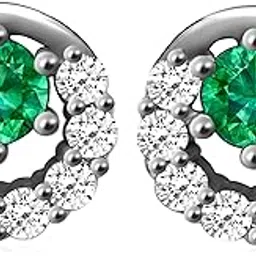 giva 925 Silver Emerald Green Halo Stud Earrings | Gifts for Girlfriend, Gifts for Women and Girls | With Certificate of Authenticity and 925 Stamp | 6 Month Warranty*-picture-38