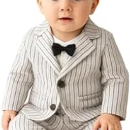 fashionskids Polycotton Blazer Shirt Pant With Tie Party Clothing Coat Suit Set for Boys-picture-15