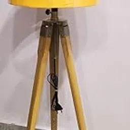 Floor Lamp for Living Room Bedroom Office, Holder & Lamp, Yellow Shade Pack of 1 by A.J. Handicraft-picture-58