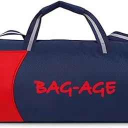 bag-age 7804 Sports Duffel Bag with Shoe Compartment, Adjustable Strap, Side Pockets (Navy Blue-Red)-picture-35