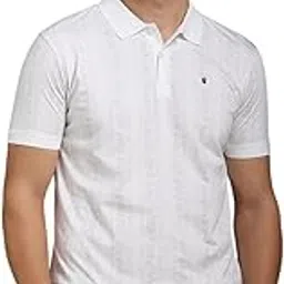 louis philippe Men's Striped Slim Fit T-Shirt-picture-40