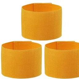 ONLYKXY 3PCS Captain Armbands 7x32.5CM/2.75x12.79inch Adjustable Leader Armband Team Sport Armband for Soccer Basketball Volleyball School Team Competition Coach Players Wrist Arm Bands (Dark Yellow)-image-11