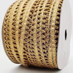 Craft Affair | Golden Samosa Gota Patti (10 Meter) Lace Border Material for Bridal Dresses, Saree, Dupatta, Lehengas, Palazzo, Anarkali Suits, Blouses-image-12