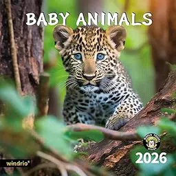 2026 Wall Calendar,Calendar 2026, November 2025 - December 2026, Wall Calendar Baby Animals, 12" x 24" Opened,Full Page Months Thick & Sturdy Paper for Calendar Organizing & Planning-picture-26