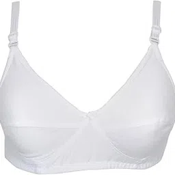 Women Plain Cotton Bra Set, White (Pack of 3)-picture-18