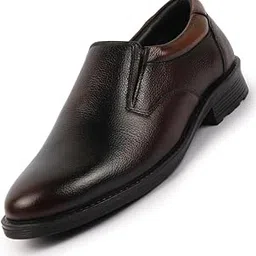 fausto Men Leather Formal Pull-On Shoes image 1