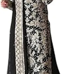 on the go mart Women's Faux Georgette Embroidered Aaliya Cut Kurti With Plazzo & Dupatta Set with Diamond Handwork-picture-27