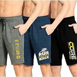 kart black Plus Sizes Men's Cotton Regular Fit Shorts (Pack of 3)-picture-1
