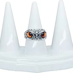 Owl Face Design Adjustable Unisex Fashion Finger Ring pack 1-image-1