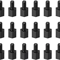 YOKIVE 30 Pcs M3 Standoff Screws, Nylon Hex PCB Standoffs with High Insulation Effect, Keep Height Consistent, Great for Motherboard (Black, 5mm+6mm)-picture-39