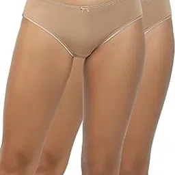 Womens Panty Micro Modal Sapndex Hipster Panties Ultra Soft Antimicrobial Stain Resistant Full Coverage Mid Rise fit Solid Color Model SM 913 (Pack of 2)-image-81