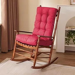 IPYNBAP Rocking Chair Cushion Set, Waterproof and Fade Resistant Patio Chair Cushions, Tufted Pads for Rocker Furniture, Indoor/Outdoor Adirondack Chair Cushions with Ties, 17x17 Inch, Burgundy-picture-56