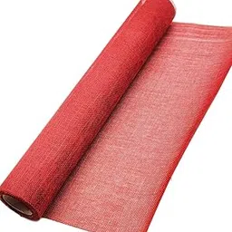 3A Featuretail Synthetic Jute Fabric roll for Bouquet Wrapping, Gift Wrapping, Bags, Basket Making and Crafts (18 Inch x 5 Yard, Color: Dark Red)-picture-49