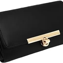 alsu Women's Black Fancy Leather Clutch Wallet Purse with 7 Pockets and 4 Card Slots (Bz_LDU-012)-picture-18