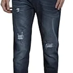 the indian garage co Men Slim Fit Solid Mid-Rise Stretchable Jeans-picture-17