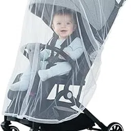 MaaLove Baby Stroller Mosquito Net | Full Protection & Comfort for Your Little One | Breatable Fabric | Mosquito Net for Baby Carriers,Pram,Stroller,Car Seats,Cradles Outdoor,Baby Gift,Unisex-image-2