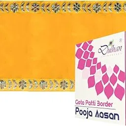 DLC 1/2 Meter Big Large Size Long Velvet Pooja Aasan Cloth/Chowki Aasan, Yellow Pooja Aasan puja aasan, Puja Chowki kapda mat for Puja Home Mandir Table and Temple (0.5 Meter) - 1 Pc-picture-18