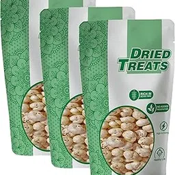 Dried Treats Makhana 600 Grams (3 X 200 Grams) Fit for Fasting Crunchy and Gluten-Free Fox Nuts Rich in Protein Ideal for Healthy Snacking Phool Makhana for Roasting & Cooking-picture-32