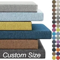 Custom Size Bench Cushions for Indoor/Outdoor Use, Ideal for Window Seat, Bay Window, Piano Bench & Patio Furniture Waterproof, Fade-Resistant, High-Density 75D Sponge, Non-slip, Removable Cover-image-1