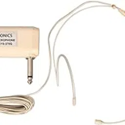 Syskonics SYS-370Q Earhook Head Band Microphone with 6.5MM Audio Jack Can Be Connected to The Amplifier Directly (9 Meters Long Cable) Beige Color-image-3