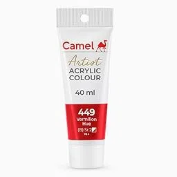 Camel Artist Acrylic Colours, 40 ml (449 VERMILION HUE)-image-15