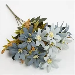 SPHINX Artificial Spring Daisy Bunch – 34 cm, 1 Bunch | Faux Flowers for Home Decoration, Vase, Centerpiece, Wedding, Party, DIY Craft, Office & Gifting Décor - (1, Two Tone Grey)-image-41