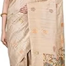 KAVVYA Offwhite handloom silk saree with fish motifs allover the saree with heavy multicolour pallu same colour reunning blouse with fish motif border in the blouse.-picture-21