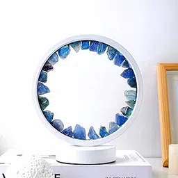 Fluorite Crystal Sphere Lamp, Enhanced Focus and Calm, Natural Raw Gemstone Light-image-12