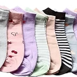 Women's Ankle Socks for Casual & Sports Multicolor Odour Free Fancy Multi design Socks-image-56