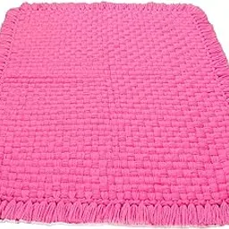 Prayer Mat | Woolen Aasan Mat | Meditation Prayer Carpet Mat | Pooja Aasan Mat | Rectangular Prayer Mat Sitting Assan| Traditional Prayer Mat (32x28 Inch, Pink) image 1