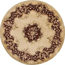 Sara Carpets Premium Round Carpets for Living Room Bedroom. Hall Size 4 x 4 FEET Color Beige C16-image-93