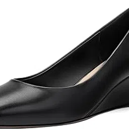 showforest Women's Wedge Low Heels Square Toe Slip-on Comfortable Dress Pumps Shoes-picture-51