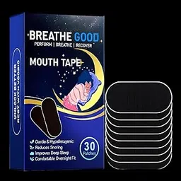 BREATHE GOOD™ Mouth Tape for Sleeping Mute Snoring Tape for Mouth Breathing Sleep Mouth Tape Improves Breathing Abnormalities Safe Adhesive Pre-cut Anti-Snore Mouth Tape for Kids Adults | Pack of 30 Pieces-picture-33