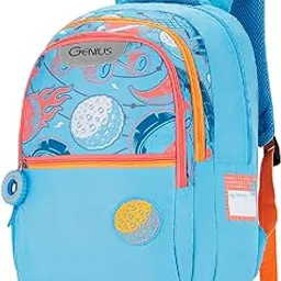 safari Genius Meteor 27L Kids Printed Backpack, 3 Compartments, Hidden Pocket, File Holder, Bottle Holder, Front Pocket, School Bag for Boys and Girls, Bag for Kids-picture-26