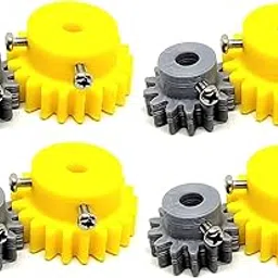 INVENTO 4pcs 3D Printed Plastic Spur Gear 14 Teeth + 22 Teeth, 1.5 Module, 10mm Width, 5mm hole for DIY Projects-picture-40
