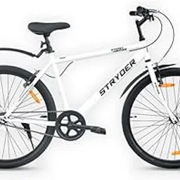 Stryder 26T Street Fire SS (Single Speed) Mountain Cycle – V Brakes| Rigid Suspension| Durable Frame| Adjustable Seat for Ages 12+ (Unisex) (White)-image-2