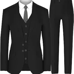 antonio uomo Men’s Suits Slim Fit - 3 Piece Suit Set Men Blazer with 2 Button Jacket, Vest and Pants-picture-21