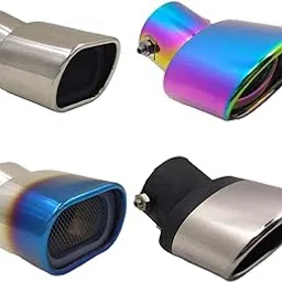 MERISHOPP Exhaust Tip Muffler with Screw Tail Muffler Tip for FitsMERCEDES-Benz Smart Round Argent| Universal Fit | High-Performance-image-39