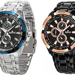 swisstyle Stainless Steel Round Dial Men Analog Watch - Ss-6620Blu-6612Blk,Dial-Black, Band-Black-picture-35