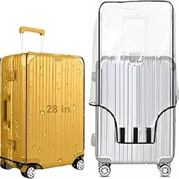 jd fresh 28 inch Trolley Bag Cover/Suitcase Bag Cover/Waterproof Dustproof Luggage Cover/Zippered Clear PVC Suitcase Covers Protector (Set of 1)-picture-12