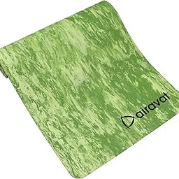 Airavat Yoga Mat 8mm Thick High Density Anti-Tear Marble Design 2.6 x 6 feet Green Yoga Mat for Men Yoga mat for Women Exercise Mat Gym Workout Mat for Yoga Pilates Home Gym-image-80