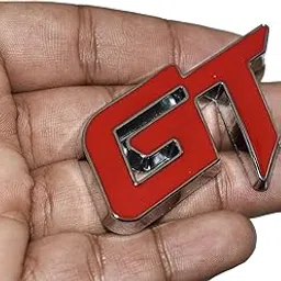 Incognito GT Logo Sticker for All Cars, Metal (Red with Silver)-picture-24