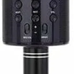 VRJTEC Karaoke Black Color Mic - Wireless & 2 in 1 Portable Microphone with Speaker, Continuous Play+ Audio Recording + Card Slot + Aux Port + USB Charging for Wireless Singing, Parties-picture-11