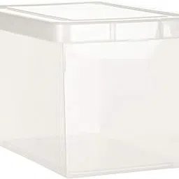 Now & Zen Plastic Multipurpose Files & Documents Storage Container Rectangular Box with Lid & Integrated Handles - (45 x 29.5 x 27) CM, Clear-picture-30